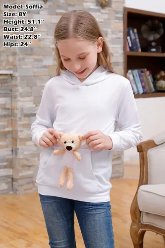 Vista 4 de GORLYA Sudadera con estampado gráfico de dibujos animados para niñas de 4 a 14 años