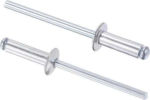 Vista 6 de uxcell Remaches ciegos, remaches de aluminio para tirar, 60 piezas tono plateado