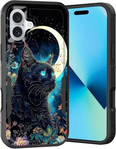 Vista 246 de Funda para iPhone Air, doble capa híbrida resistente resistente a prueba de golpes de policarbonato duro + funda protectora de silicona suave