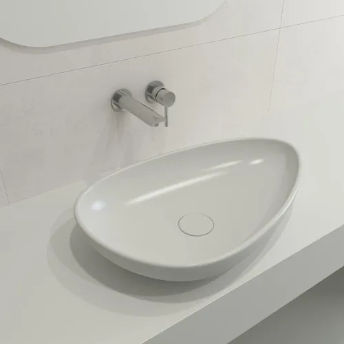 Vista 9 de BOCCHI Etna Vessel Arcilla refractaria 23.25 pulgadas con tapa de drenaje a juego en negro