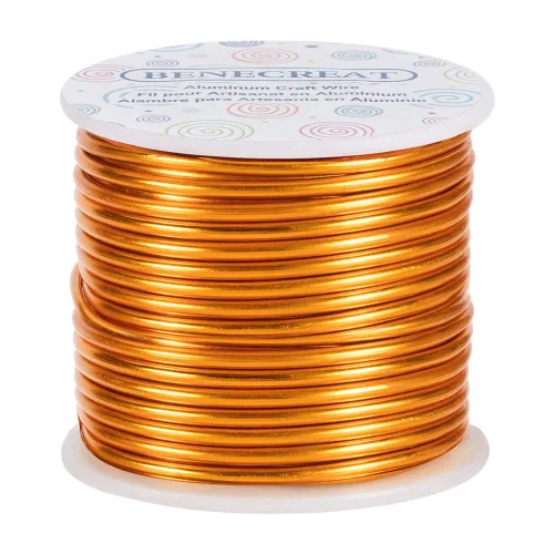 Vista 27 de BENECREAT -Alambre de aluminio para joyería de calibre 9, 55 pies, alambre metálico flexible para esculpir, ideal para manualidades de Halloween