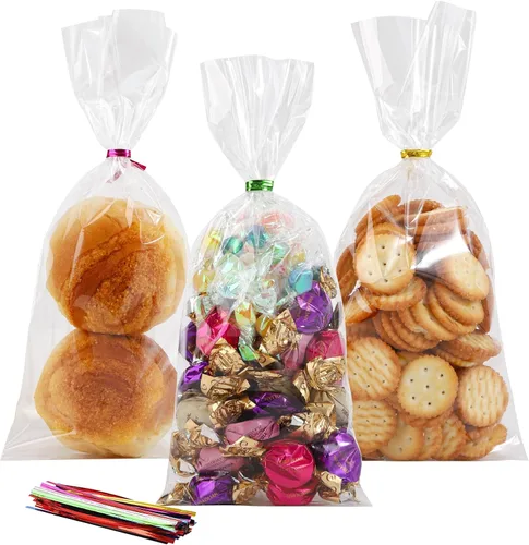Vista 19 de 50 piezas de bolsas de celofán transparentes de 10" x 13" con cierre autoadhesivo, bolsas de polietileno resellables de 2,8 mils, bolsas OPP
