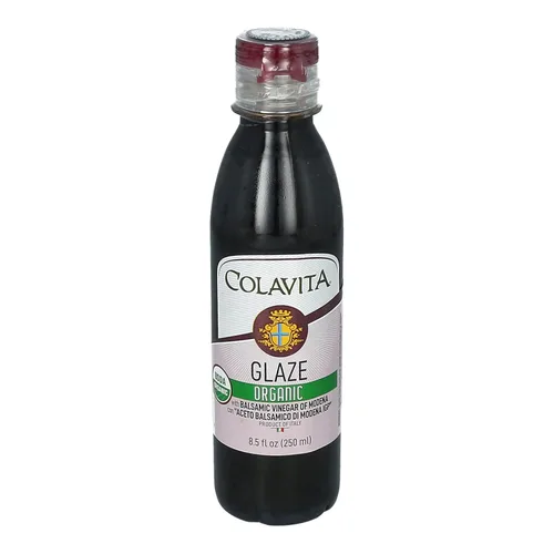 Vista 2 de Colavita Glaseado Balsámico - Orgánico, 8.5 onzas líquidas (Paquete de 1) Botella con exprimidor, Importado de Italia