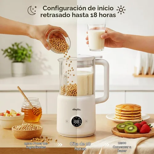 Vista 4 de Máquina para hacer leche de nueces, máquina para hacer leche de soja 8 en 1