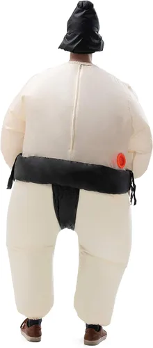 Vista 5 de IRETG Trajes inflables de lucha libre de sumo para adultos y niños 49-59 pies divertido disfraz de luchador de sumo para Halloween