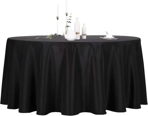 Vista 62 de Ascoza Paquete de 2 manteles cuadrados negros de tela de poliéster de 52 x 52 pulgadas para bodas, banquetes, restaurantes y fiestas