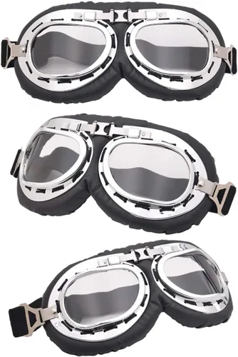 Vista 6 de Peicees Aviator Hat and Goggles Pilot Costume Set for Adult Men and Women