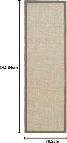 Vista 58 de Alfombra de sisal Safavieh, de color maíz y negro, tejida a mano, de la colección de fibras naturales; 5 x 8 pulgadas, NF441A, Tela, Gris / Gris