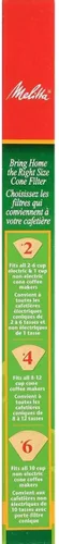 Vista 2 de Melitta Filtros de café en cono número 6, 40 unidades (paquete de 2)