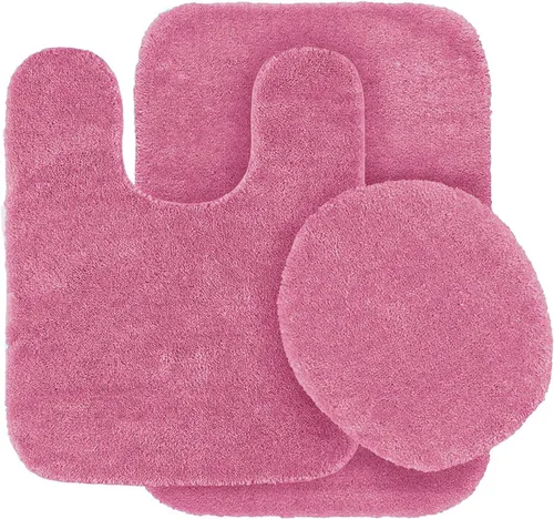 Vista 15 de Kids Zone Home Linen Juego de alfombras de baño de 3 piezas, color azul aguamarina sólido, alfombras de baño, juego de baño, alfombras súper suaves