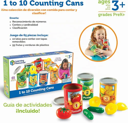Vista 6 de Learning Resources Latas para contar del uno al diez