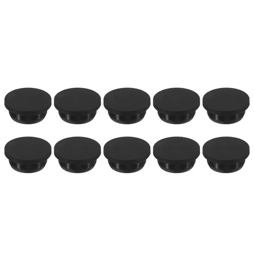 Vista 22 de MECCANIXITY Tapón de agujero de goma de silicona de 0.610 in de diámetro, tapón flexible suave para agujero de 0.591 in, negro, 10 piezas