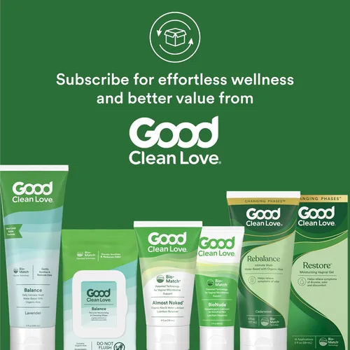 Vista 5 de Good Clean Love Rebalance Toallitas hidratantes y limpiadoras personales, reduce naturalmente el olor y apoya la salud vaginal, producto de higiene