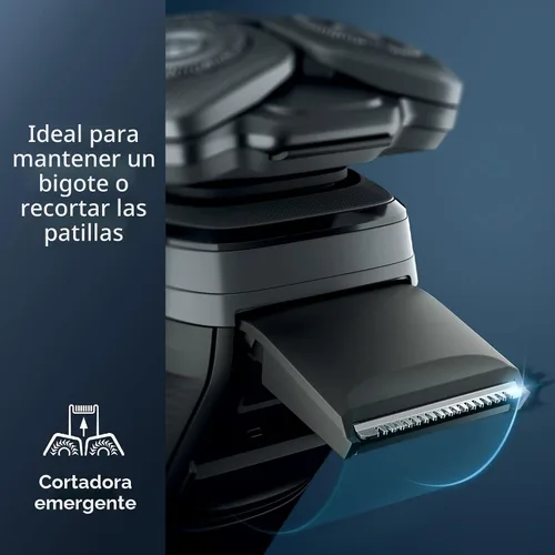 Vista 3 de Philips Norelco Shaver 5400, afeitadora recargable en seco y húmedo con recortadora emergente, S5880/81