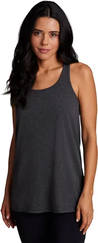 Vista 8 de RBX Active - Camiseta de tirantes para mujer con espalda en T, fluida, para yoga y entrenamiento con detalle de moda Baton Rouge