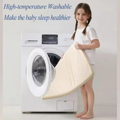 Vista 5 de Gwydre Colchón lavable de 52 x 27 pulgadas, 100% espuma viscoelástica lavable, colchón vertical para cama infantil con funda extraíble transpirable
