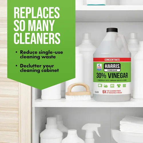 Vista 8 de HARRIS 30% vinagre concentrado extra fuerte — Limpiador multiusos para el hogar, jardín y patio