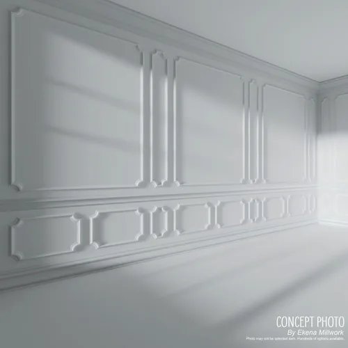 Vista 10 de Ekena Millwork PML01X00AS-CASE-8 Ashford Smooth (8-Pack) Panel Molding, 1 5/8" H x 1/2" P x 94 1/2" L, imprimado