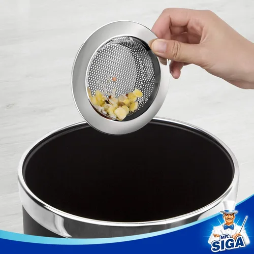 Vista 5 de MR.SIGA - Colador de fregadero de cocina, colador de drenaje de fregadero de acero inoxidable, apto para lavavajillas, diámetro exterior 4.4