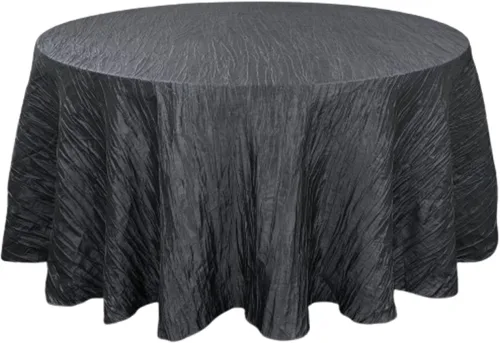 Vista 52 de YOUR CHAIR COVERS - Mantel redondo de 90 pulgadas con arrugas color rubor de tafetán – Elegante mantel brillante para bodas, fiestas y eventos