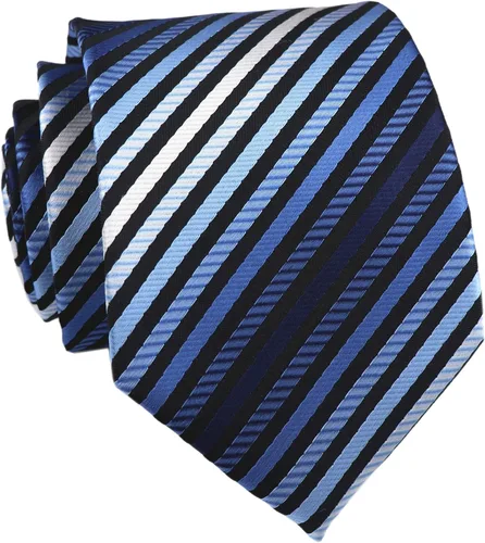 Vista 97 de Secdtie Corbata clásica de seda tejida jacquard a rayas para hombre