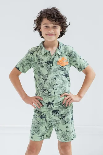 Vista 2 de Jurassic Park T-Rex - Polo y pantalones cortos para niños pequeños y grandes