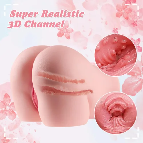 Vista 3 de Muñeca sexual masculina de 9 libras, masturbador masculino, gelatina súper suave, realista, de bolsillo, culo con vagina, sexo anal, cuerpo