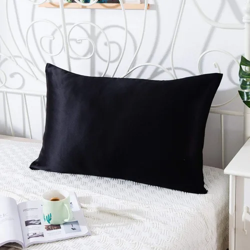 Vista 7 de SLPBABY - Funda para almohada de seda pura 100% natural por ambos lados para el cuidado del cabello y la piel, 19 Momme, cremallera oculta
