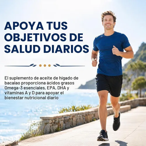 Vista 5 de Aceite de hígado de bacalao 180 cápsulas blandas, 1,000 mg por porción