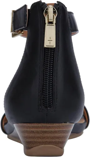 Vista 3 de Kenneth Cole REACTION Sandalias de cuña Viber de 2 piezas para mujer Negro