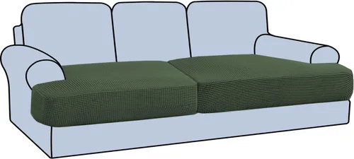 Vista 44 de H.VERSAILTEX Funda elástica para sillón con cojín en forma de T, fundas de cojín en T para sillón y sofá de sala de estar, funda para sofá, funda