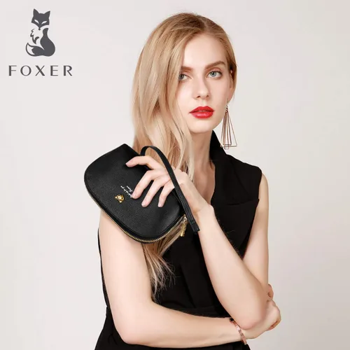 Vista 7 de Carteras de cuero para mujer, cuero genuino RFID bloqueo caja de regalo embalaje