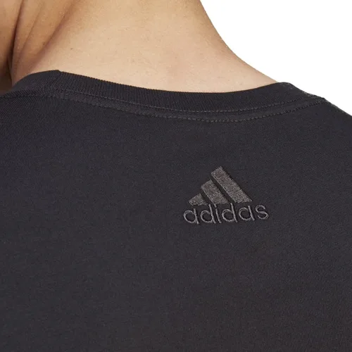 Vista 3 de adidas Camiseta básica con logotipo bordado lineal para hombre