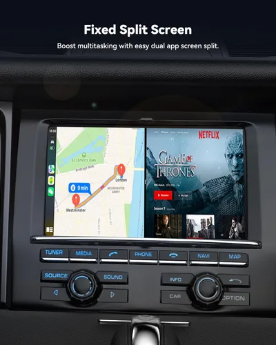 Vista 6 de Spedal Adaptador de TV para automóvil CarPlay AI Box con YouTube, entrada HDMI para TV Stick/consola de juegos, adaptador inalámbrico CarPlay