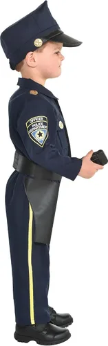 Vista 2 de Amscan Disfraz infantil de oficial de policía, Azul marino