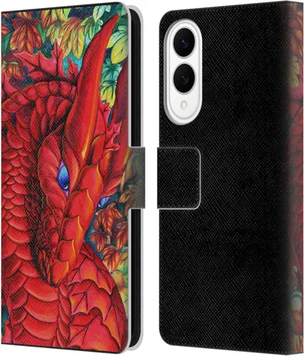 Vista 383 de Head Case Designs Officially Licensed Carla Morrow Galactic Entrancement Dragons Leather Wallet Case Compatible with Samsung Galaxy A07 4G