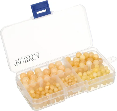 Vista 16 de RUBYCA Natural negro lava piedras preciosas redondas sueltas cuentas organizador caja de plástico fabricación de joyas mezcla tamaños