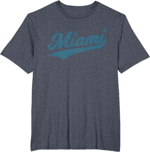 Vista 40 de Camiseta de estilo vintage de Miami Florida VARSITY SCRIPT Sports, gris, S