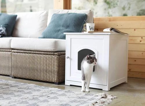 Vista 7 de zoovilla Gatito Armario de arena - Muebles de caja de arena oculta