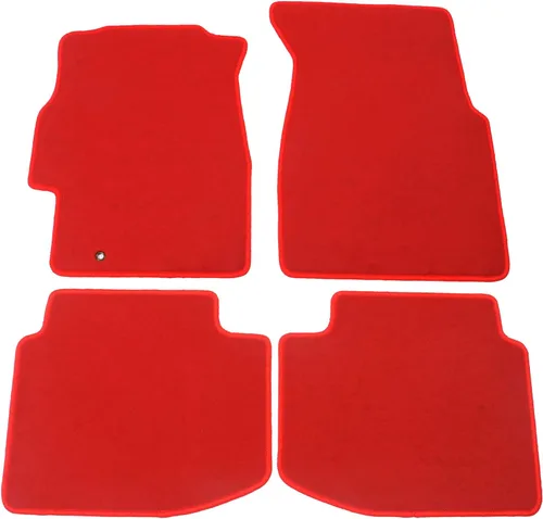 Vista 9 de IKON MOTORSPORTS Alfombrillas de piso compatibles con Honda Civic Coupe Hatchback Sedán 1996-2000, alfombra de nailon negro delantera y trasera 1997