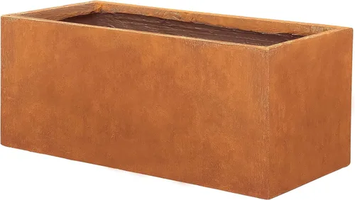 Vista 18 de Kante Macetero rectangular de hormigón de 23.2 pulgadas de largo, macetas grandes para interiores y exteriores con orificio de drenaje y tapón