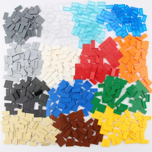 Vista 9 de 700 Piezas de Ladrillos Planos Multicolores 1×2, Bloques de Construcción a Granel para Superficies Lisas de Pared y Piso, Accesorios de Juguete