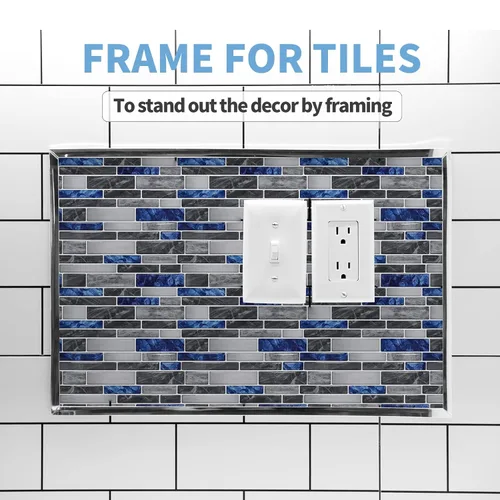 Vista 7 de Art3d Moldura de Vinilo Flexible de 30 Pies para Despegar y Pegar para Bordes de Azulejos de Pared, Protector contra Salpicaduras de Cocina, Marco
