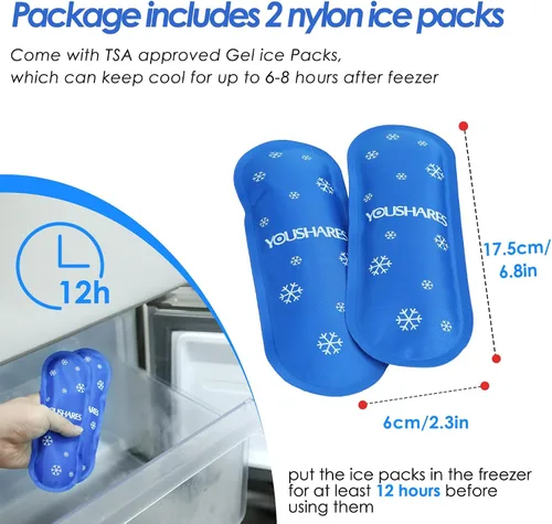 Vista 6 de Estuche de viaje enfriador de insulina YOUSHARES, bolsa de refrigeración para medicinas GLP-1 para diabéticos para Zepbound para la pluma Mounjaro