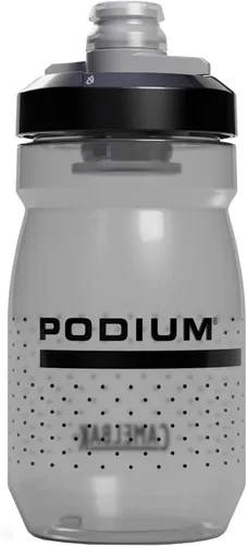 Vista 11 de CamelBak Podium botella de agua para bicicleta con compresión, negra, 15 onzas Easy Squeeze Design, High Flow Self Sealing Cap, Secure Bike Cage