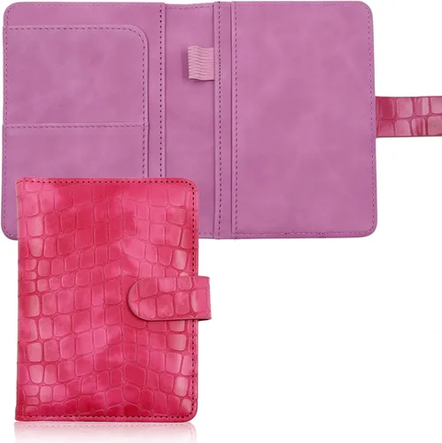 Vista 48 de Melsbrinna Funda de cuero prémium para pasaporte, impermeable, con bloqueo RFID, cartera de viaje con soporte para bolígrafo, bonito libro