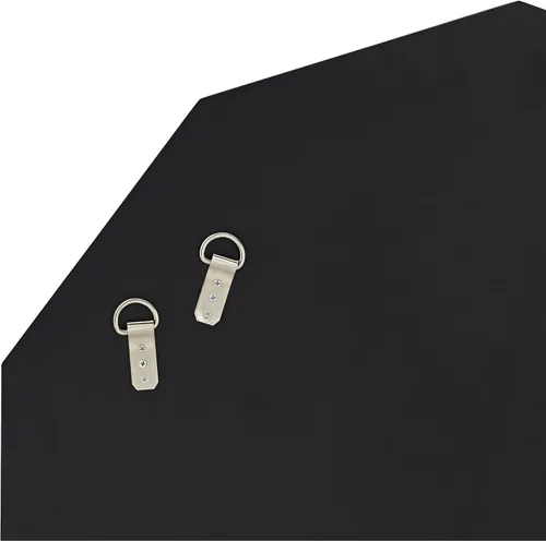 Vista 9 de Noble Park Allamande Decagon - Espejo decorativo de pared para tocador, espejo de pared moderno de vidrio biselado de humo mate, marco de madera