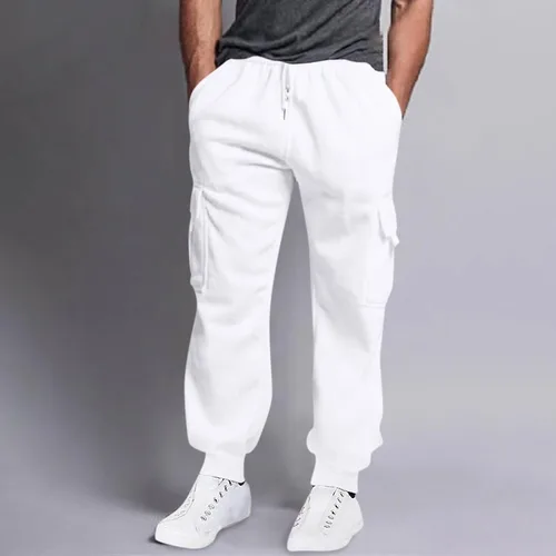 Vista 2 de Pantalones cargo para hombre, holgados, pantalones deportivos para hombre, pantalones deportivos casuales, pantalones de carga rectos, pantalones