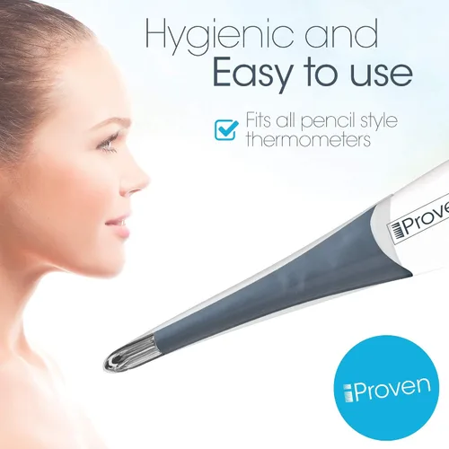 Vista 2 de iProven - Cubiertas de sonda desechables para termómetro oral y rectal Caja de 50, fácil de usar, iProven PC-111