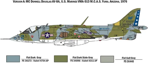 Vista 3 de Italeri ITA1410 1:72 AV-8A Harrier [Kit de construcción de modelos]